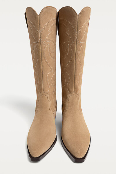 Stradivarius Süet kovboy çizmesi