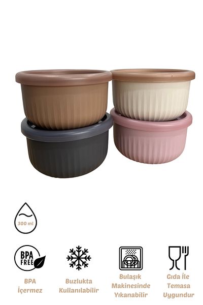 EVLE Vipahmet Set of 4 Vacuum Storage Containers - 0.30 Lt