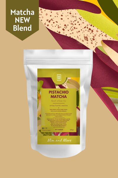 Mim and More Pistachio Matcha - Antep Fıstığı Aromalı Matcha, 100 gr
