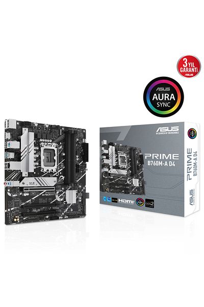ASUS Prime B760m-a D4 Intel B760 Socket 1700 Ddr4 5333(oc)mhz Matx Gaming (gamer) Motherboard