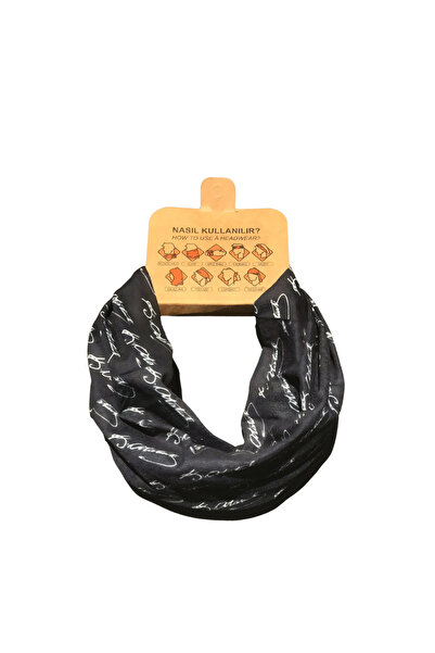 REBBEX Ethnic K.Atatürk Desenli Boyunluk Buff Bandana Saç Bandı Balaklava Yüz...