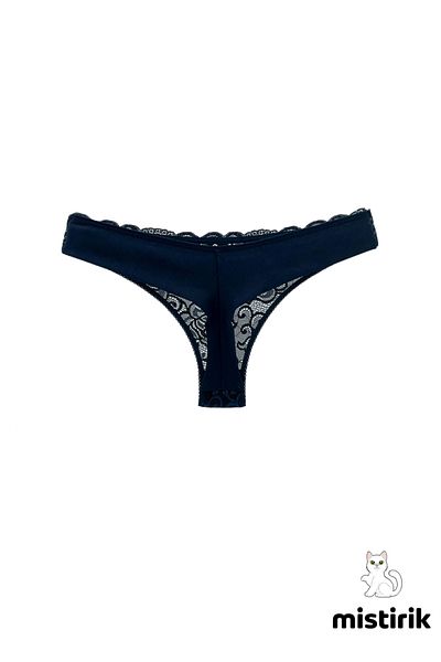 MİSTİRİK Chiloți sport cu model de tanga model Masara de culoare albastru