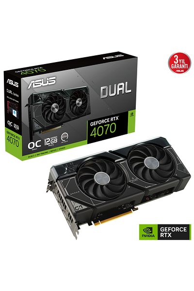 ASUS Dual Geforce Rtx 4070 Oc Dual-rtx4070-o12g Gddr6x 192bit Dx12 Dlss 3 Gaming Graphics Card