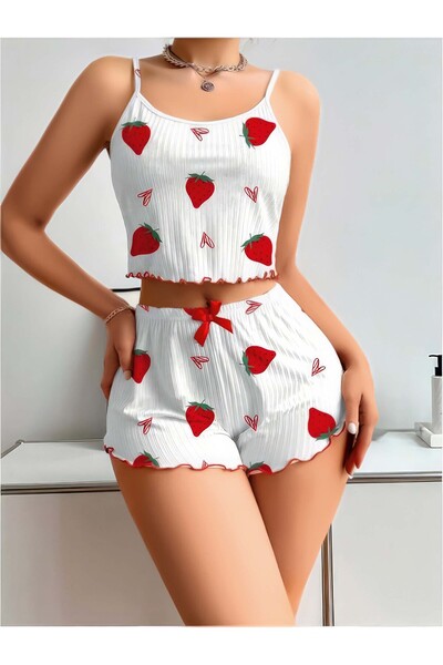 Lily Bianca Strawberry Bliss Pijama Takımı