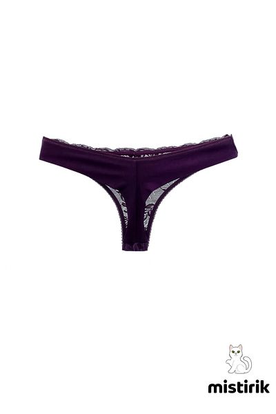 MİSTİRİK Masara Model Thong Chiloți Sportimi Flexibili și Motivi Culoare Mov