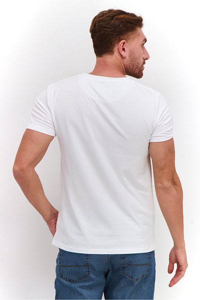 Cerruti 1881 Men Round Neck Short Sleeve Brand Logo T-Shirts, White
