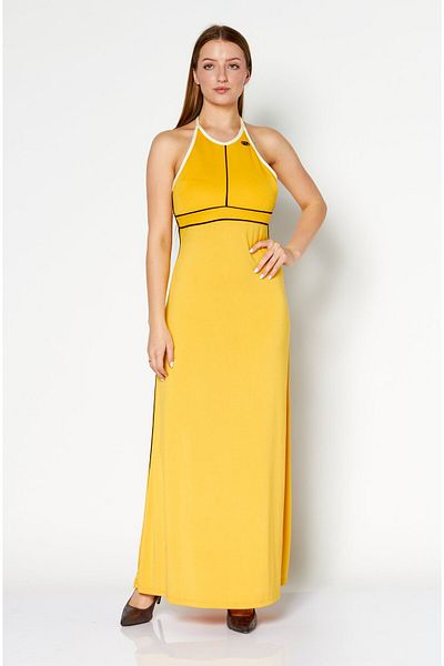 Diesel Women Solid Maxi Dress, Yellow