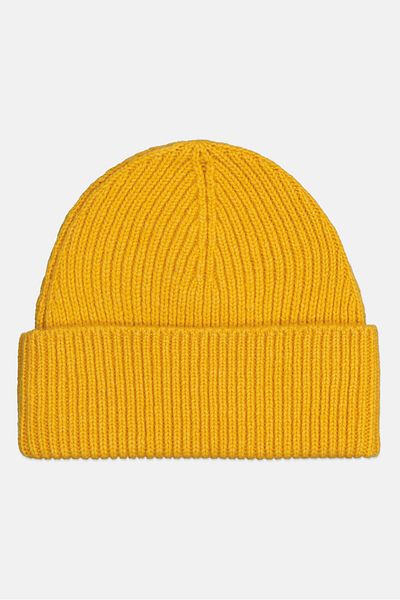 Champion Men Brand Logo Beanie, Mustard