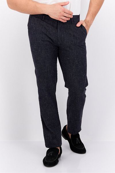 Robe Di Kappa Men Skinny Fit Textured Chino Pants, Grey Charcoal
