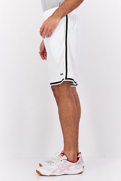 Legend Men Sportswear Fit Drawstring Basketball 8,5 Inseam Shorts, White