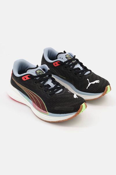 Puma Women Deviate Nitro 2 Lace Up Running Shoes, Black