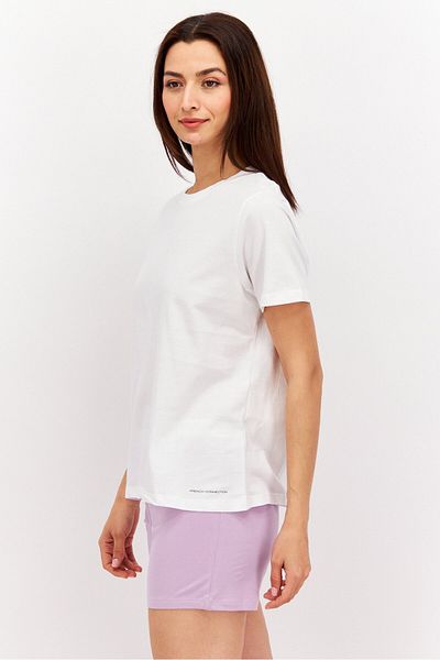French Connection Women 2 Pcs Plain Pyjama Set, White