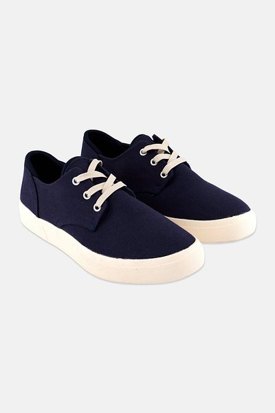 Sun Stone Men Kiva Medium Lace Up Casual Shoes, Navy Blue