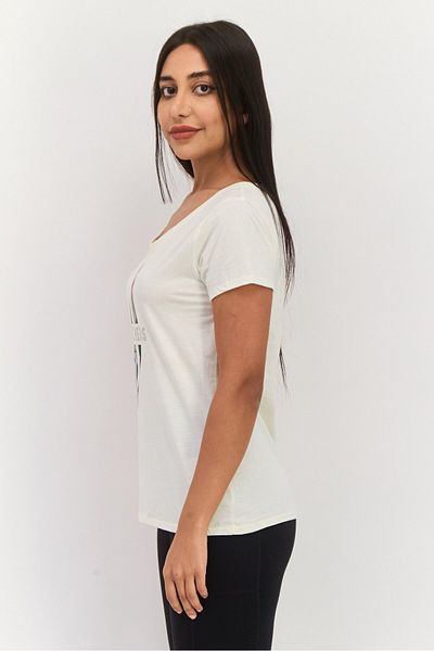 SKECHERS Women Sportswear Fit Outdoor T-shirt, Off White