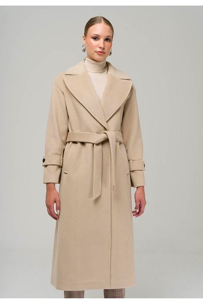 Olcay Übergroßer Mantel mit niedrigen Ärmeln und Ärmelleiste mit Druckknopfverschluss, BEIGE 3933