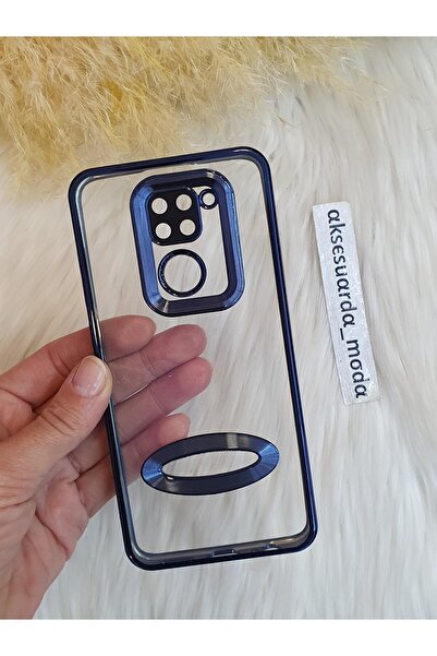 Aksesuarda Moda REDMİ NOTE 9 UYUMLU KAMERA LENSLİ LAZER KESİM LOGO DETAYLI KILIF