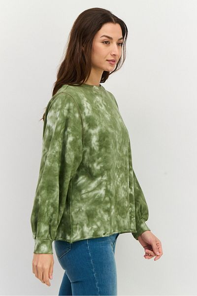 Levi's Women Crew Neck Long Sleeves Tie Dye Sweatshirt, Multicolor