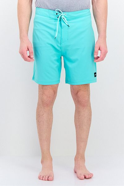 Hurley Men Brand Logo 18 Inch Length Swimwear Shorts, Turquoise