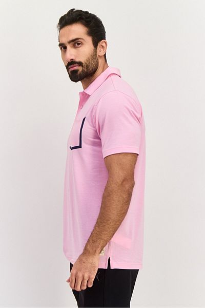 Puma Men Performance Fit Short Sleeve Outdoor Polo Shirt, Pale Pink