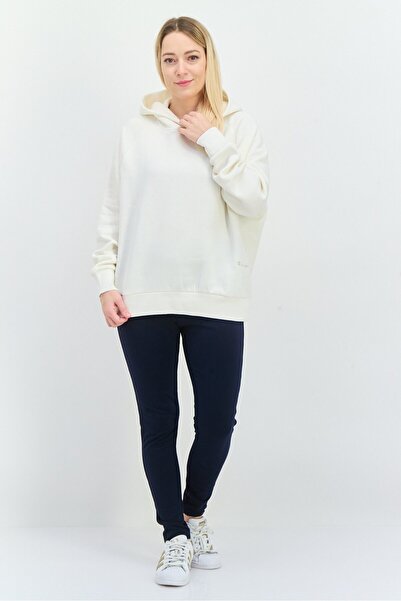 Champion Women Custom Fit Long Sleeves Outdoor Sweatshirt, Off White