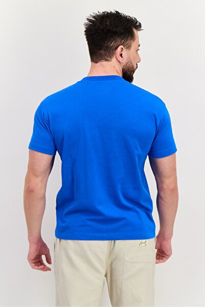 Esprit Men Crew Neck Short Sleeves Brand Logo T-Shirt, Royal Blue