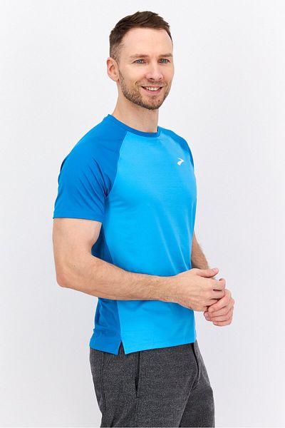 Brooks تي شيرت رجالي رياضي بأكمام قصيرة للجري، أزرق