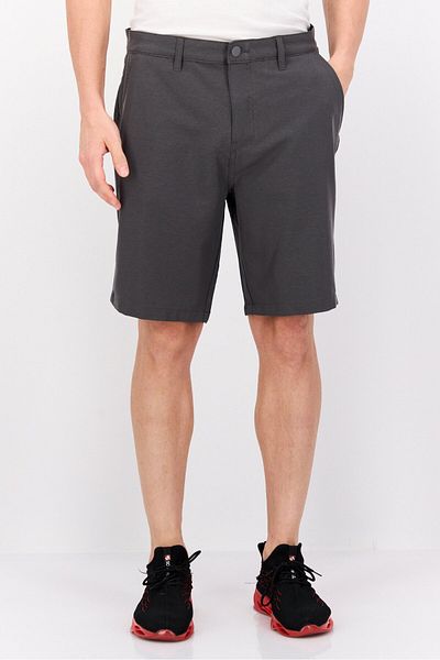 Nordland Men Solid Stretchable Bermuda Shorts, Charcoal