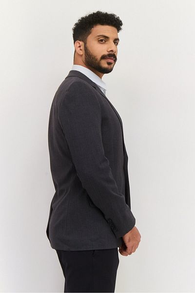 Asos Design Men Regular Fit Plain Semi-formal Suit Jacket, Grey