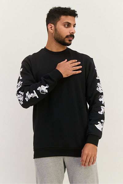 adidas Men Sportswear Fit Long Sleeves Outdoor Sweatshirt, Black