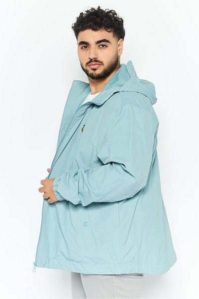 Lyle & Scott Men Brand Logo Hooded Jackets, Dusty Blue