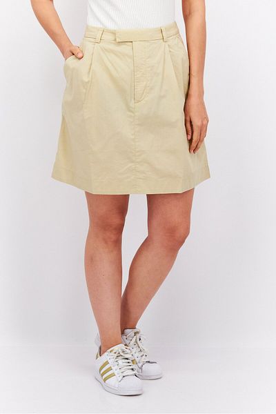 Esprit Women Solid Denim Mini Skirt, Beige