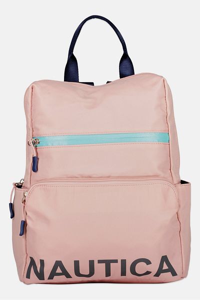 Nautica Women Brand Logo Backpack 35 H x 31 L x 13 W cm, Pink