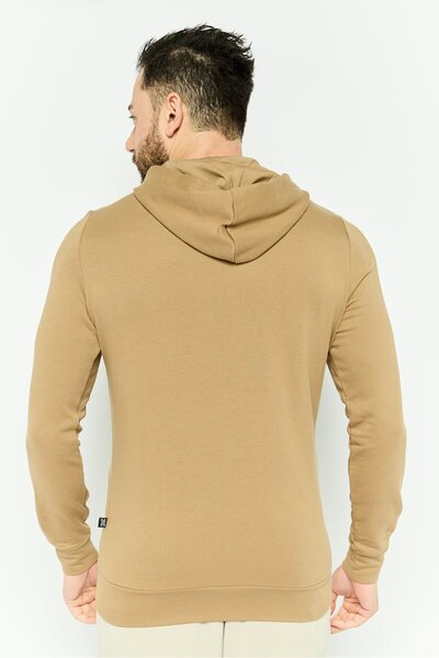 Puma Men Sportswear Fit Long Sleeves Outdoor Hoodie, Tan