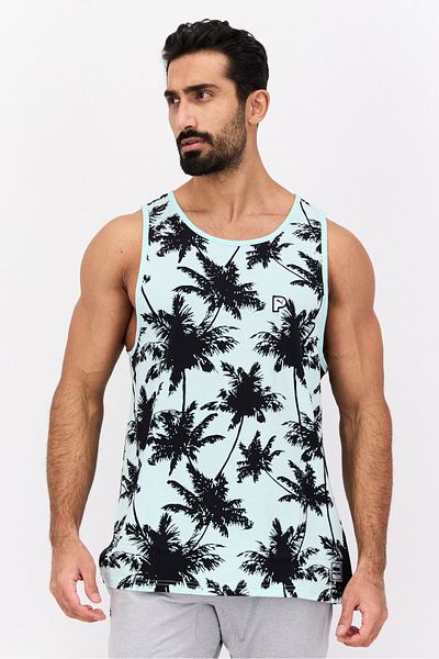 Puma Men Sportswear Fit Sleeveless Training Tank Top, Mint Blue