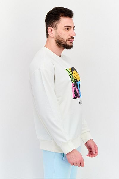 SKECHERS Men Sportswear Fit Training Sweatshirt, White Combo