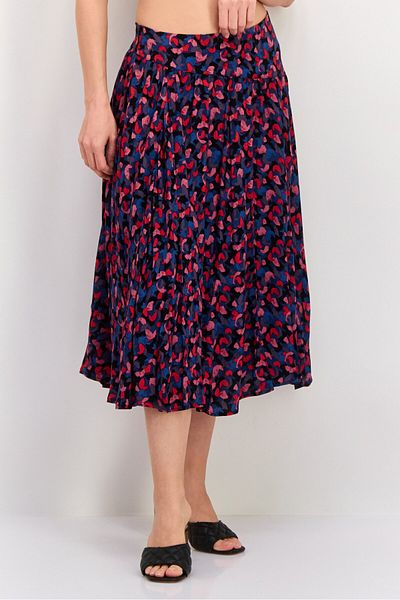Esprit Women Allover Printed Midi Skirt, Red