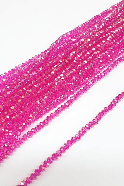 Hayalperest boncuk Vivid Transparent Fuchsia Crystal Beads 4 Mm