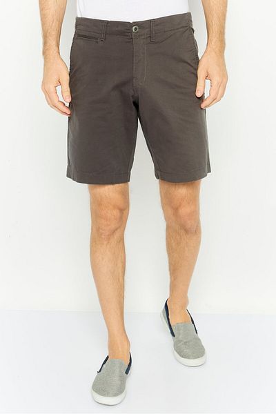 Paperbacks Men Solid Chino Shorts, Dark Grey
