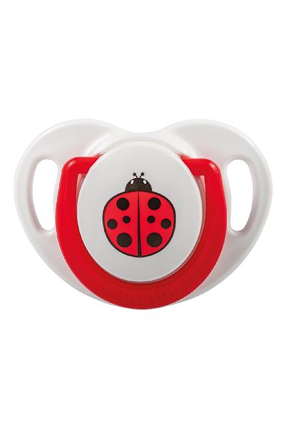 Mamajoo Red Orthodontic Pacifier with Palate, 12+ Months, Storage Box, 1 Piece