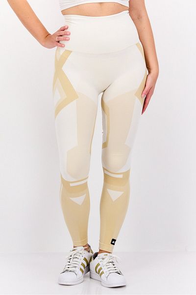 adidas Women Sportswear Fit Abstract Training Leggings, Tan Combo