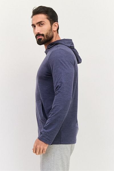 gaiam Men Slim Fit Long Sleeves Outdoor Hoodies, Grey