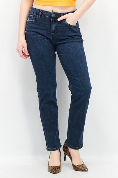 Esprit Women Straight Fit Solid Stretchable Denim Jeans, Wash Blue