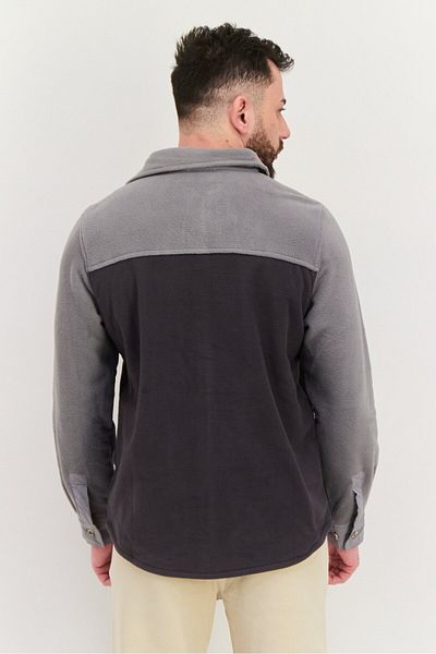 Avalanche Men Sportswear Fit Long Sleeves Outdoor Jacket Shirt, Light Grey