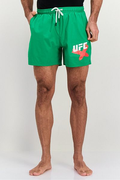 UFC Men Brand Logo Board Shorts, Green