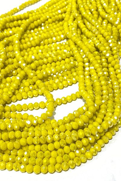 Hayalperest boncuk Ματ κίτρινες κρυστάλλινες χάντρες 6 mm