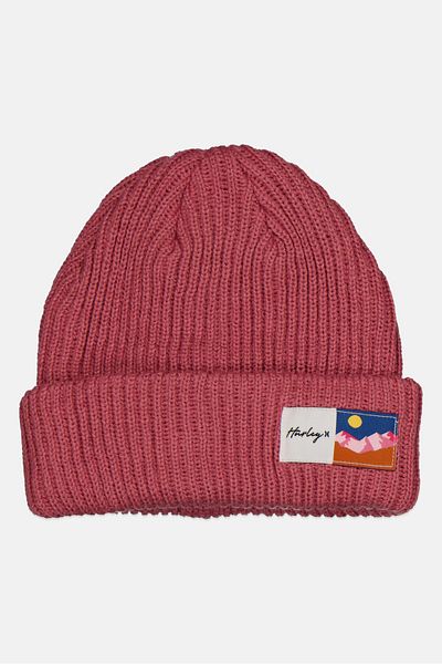 Hurley Women Brand Logo Beanie, Pink