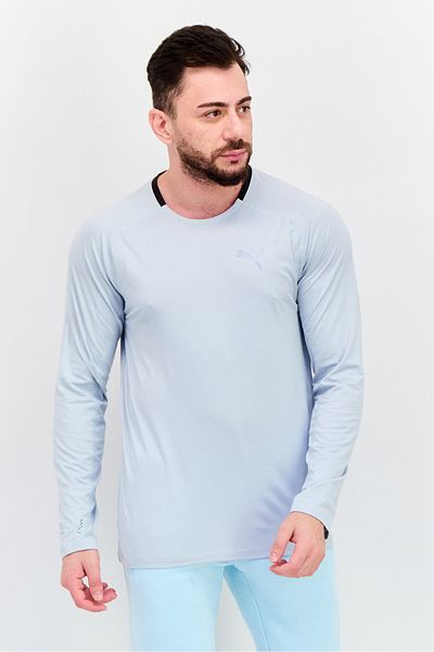 Puma Men Sportswear Fit Long Sleeves Running T-shirt, Dusty Blue