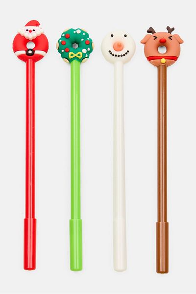 Votum 4 Pieces Of Holly Jolly Pens Set, Green