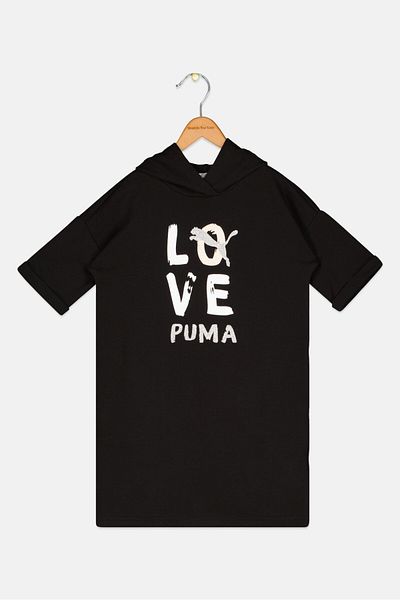 Puma Kids Girl Sportswear Long Sleeve Training Dress, Black