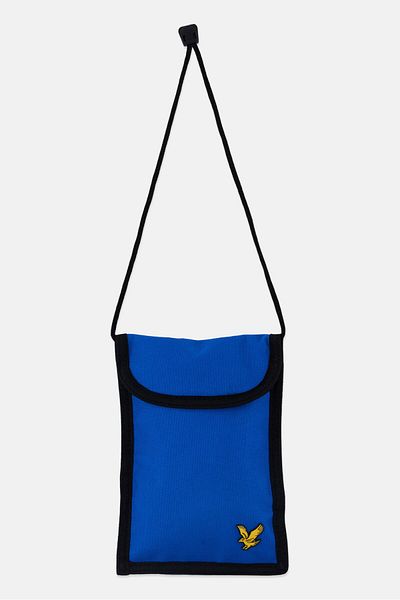 Lyle & Scott Men Brand Logo Cross Body Bag 22 H x 16 L x 1 W cm, Blue Combo
